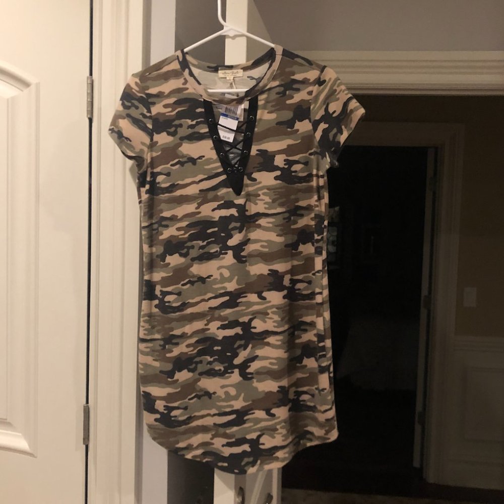 CAMO shirt dress